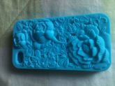 CASE PARA I PHONE 4 ROSAS AZUL