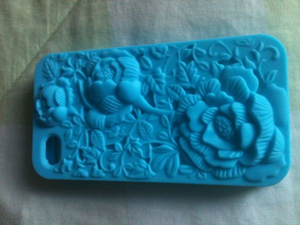 CASE PARA I PHONE 4 ROSAS AZUL